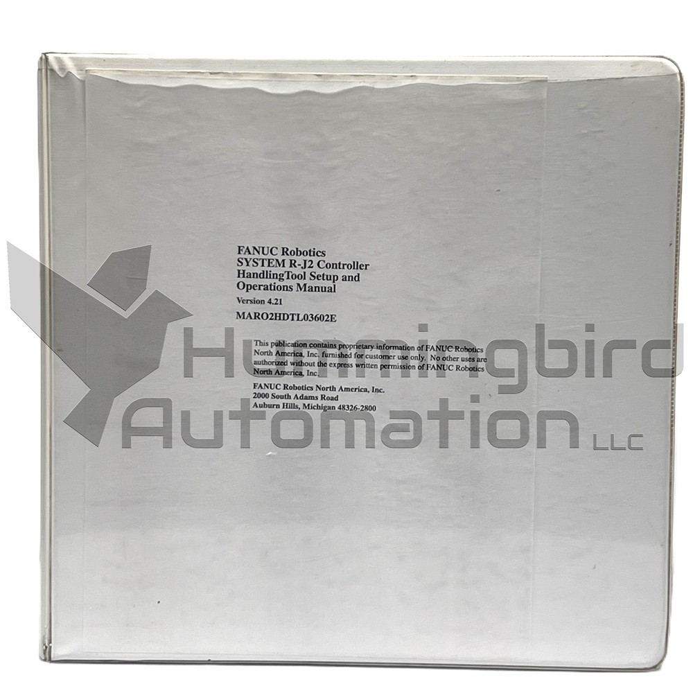 FANUC Robotics MARO2HDTL03602E System R-J2 Handling Tool Setup Operations Manual