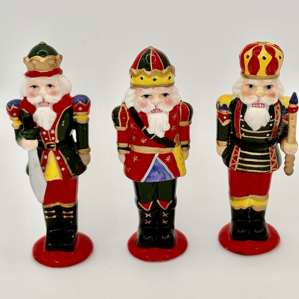 3 Nutcracker Christmas Placecard Holders