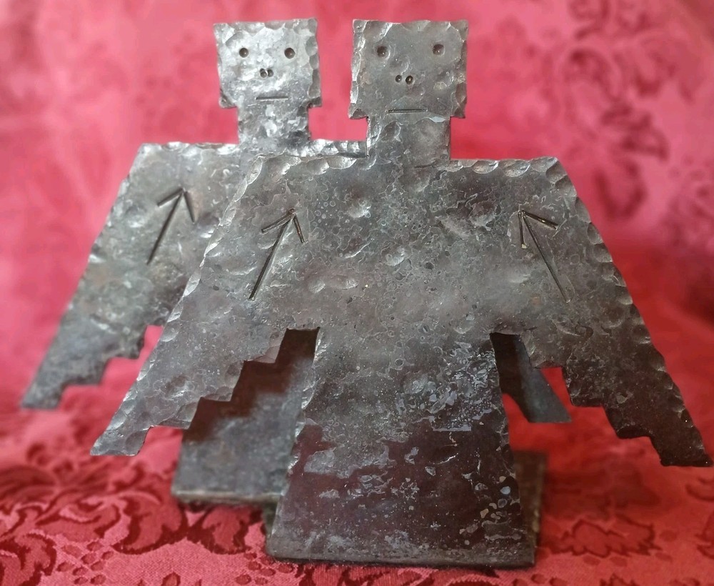 Heavy Metal Book Ends Primitive Rustic Native American Thunderbirds