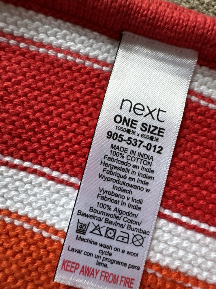 Next Rainbow Stripe Knitted Baby Blanket