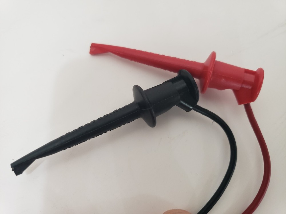 Pamona Double Minigrabber Test Clip Pair Set - Same Both Ends - Red & Black