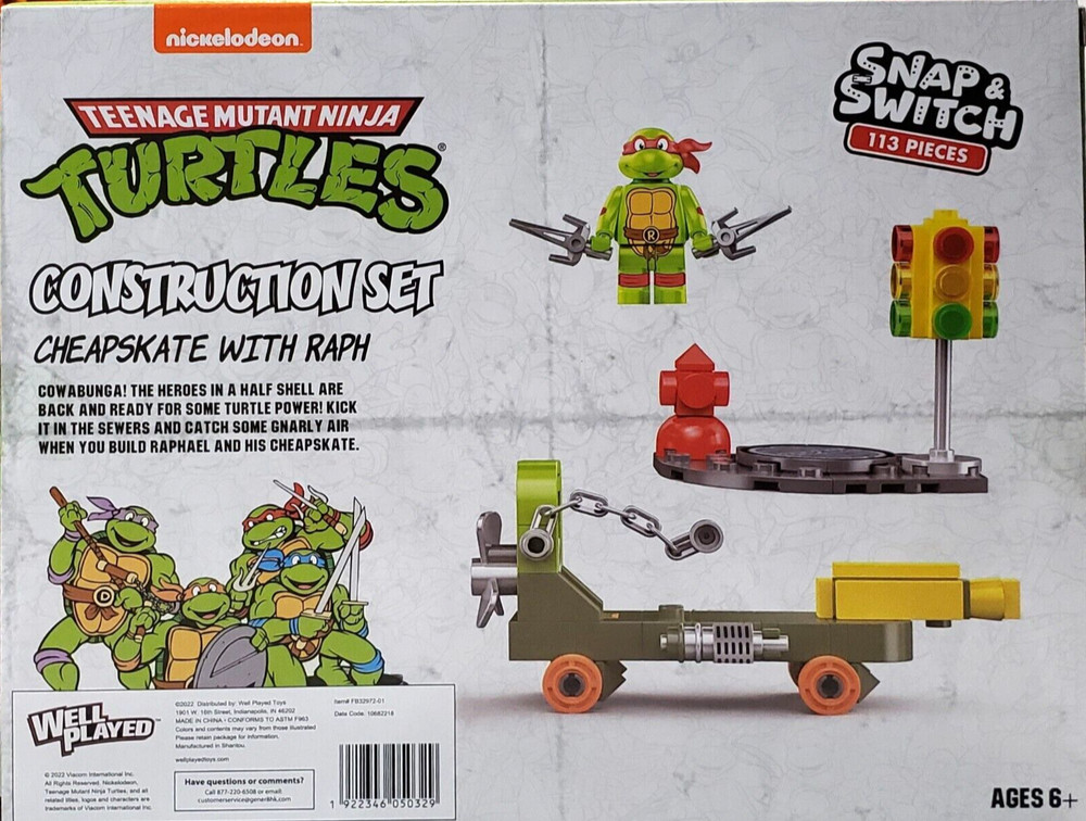 NEW Nickelodeon Teenage Mutant Ninja Turtles Snap & Switch Construction Raph