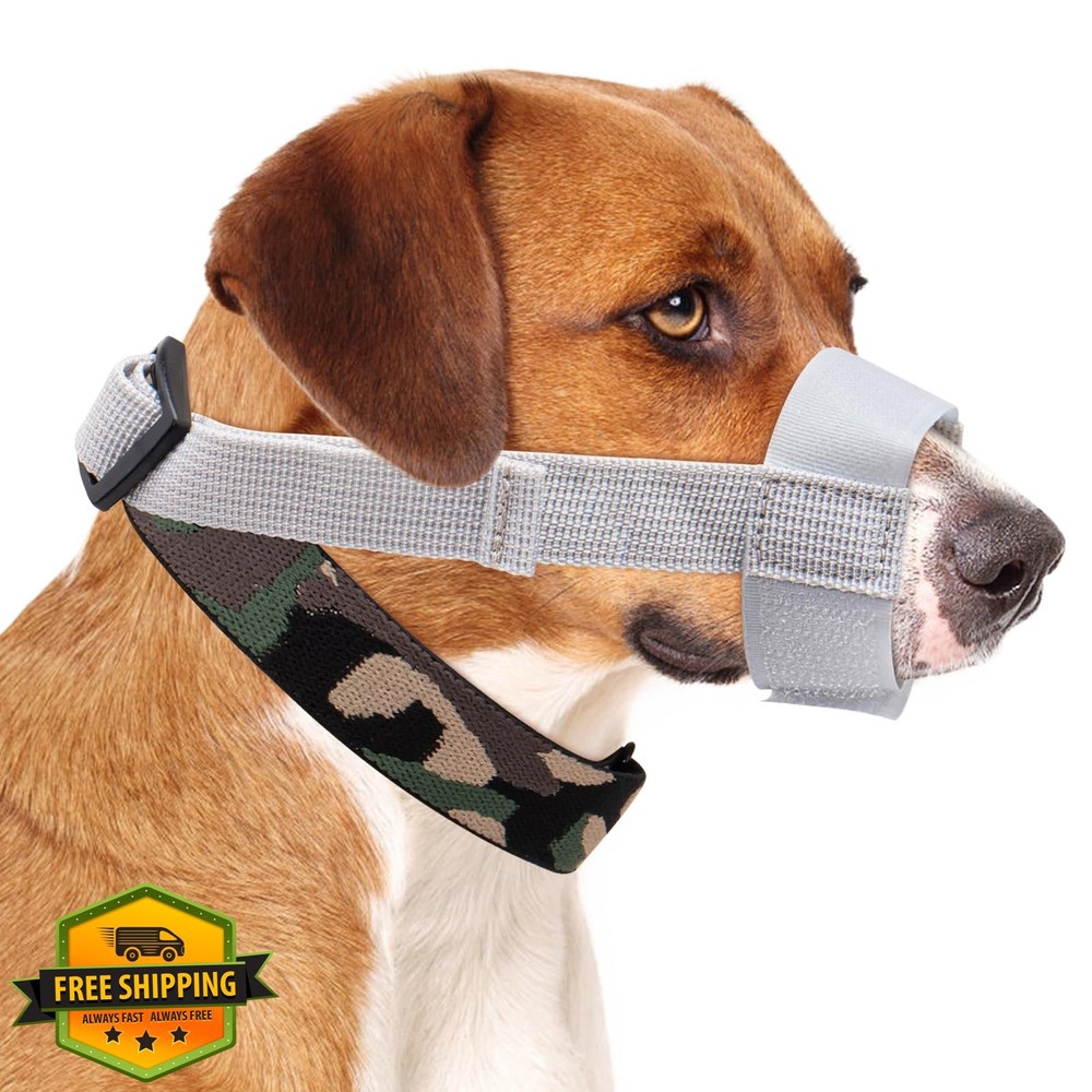 Coppthinktu Dog Muzzle L Gray No-Escape Adjustable Soft
