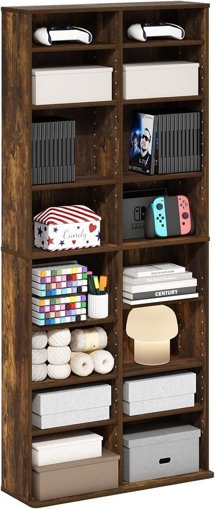Jaya 4-Tier Multimedia Storage Tower Espresso
