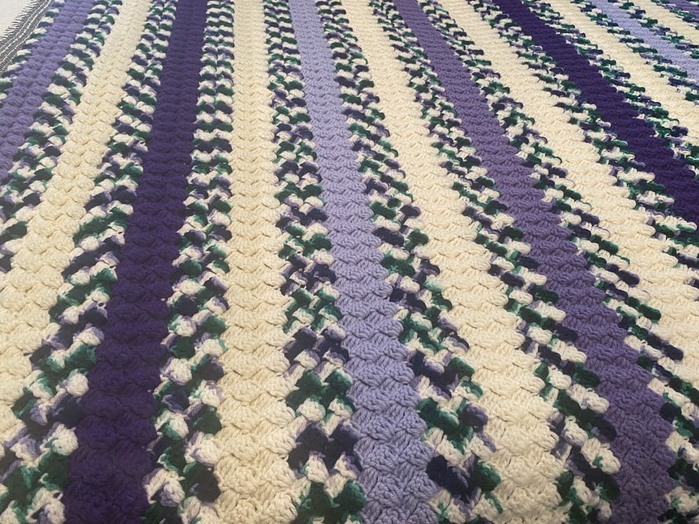 Beautiful crocheted afghan 63 x 50