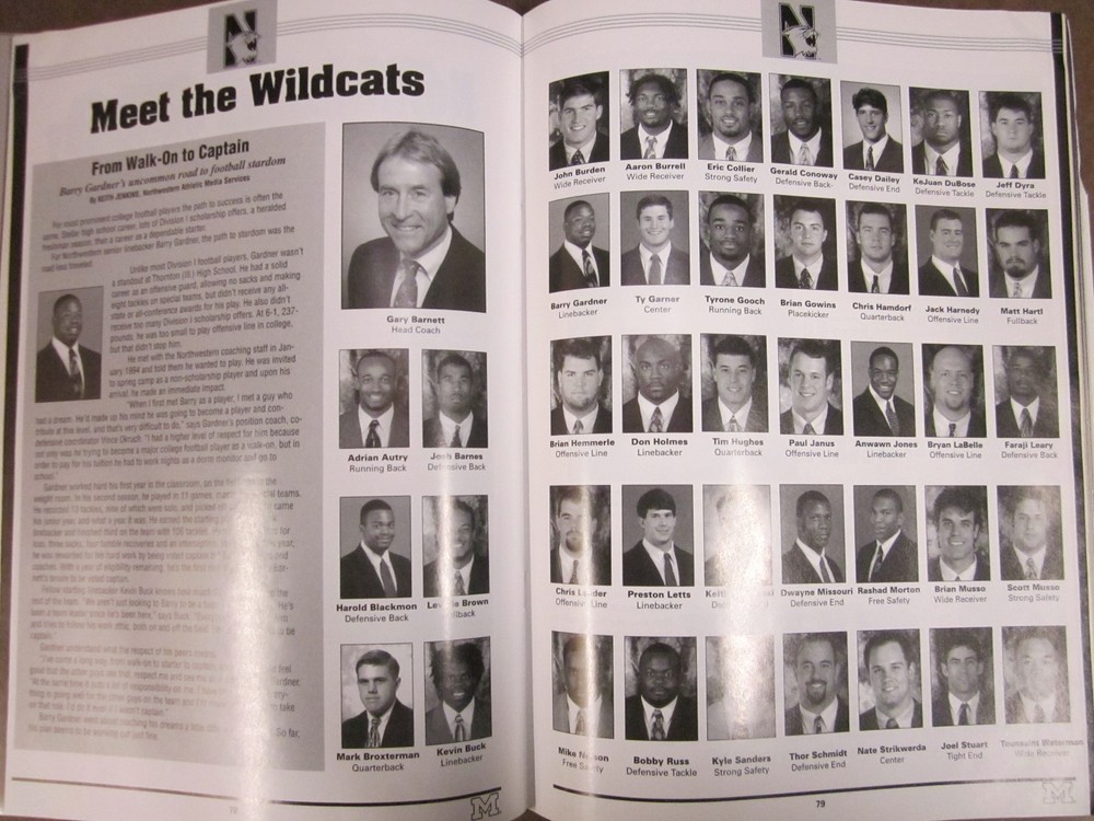 Michigan vs Northwestern Game Day Program - Lloyd Carr - 1997