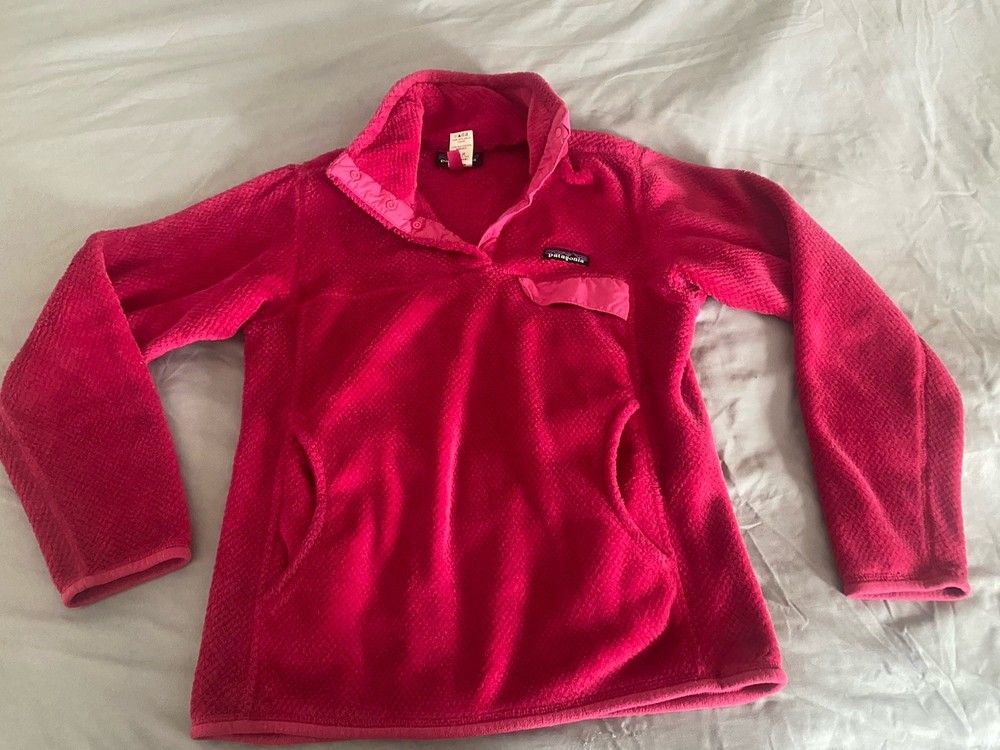Patagonia Fleece Pullover Women’s Size Small Pink Polar Tec EUC