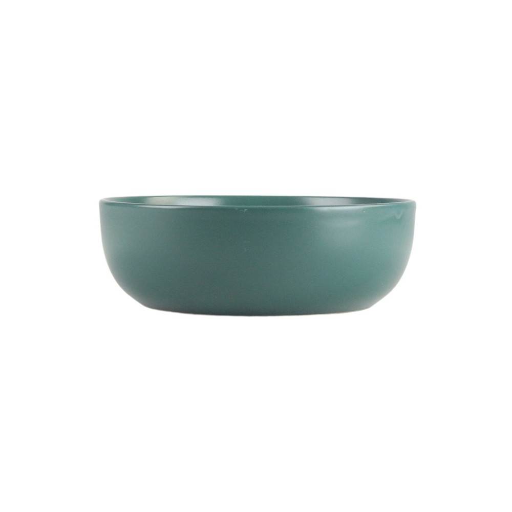 Wazee Matte Coupe Dinnerware Set, 16 pc, Emerald Green