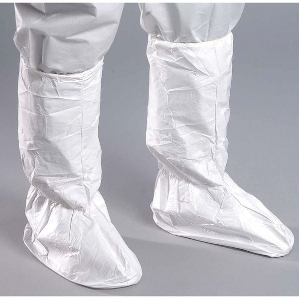 Alpha Pro Tech Bt-A1812-B Disposable Boot Covers, Microbreathe, White, Slip