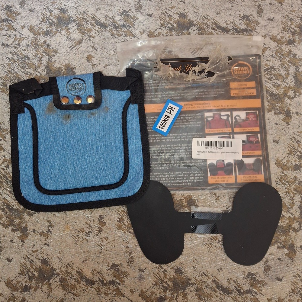 Down Under Outdoors Poultry Saddle Blue Chicken Saddle Shoulder Apron Protector
