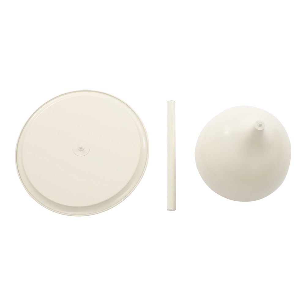 23.62in Height White Modern Side Table Round Side Table Round Bedside Table