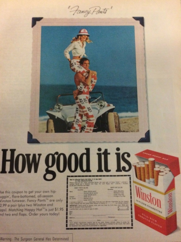 Winston Cigarettes, Full Page Vintage Print Ad