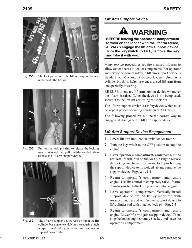 2109 Skid Loader Technical Workshop Manual Mustang 2109