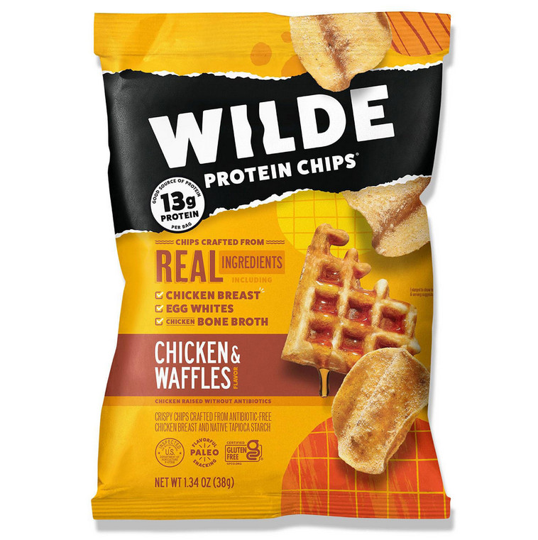 WILDE 13g Chicken & Waffles Protein Chips, 8 pk.