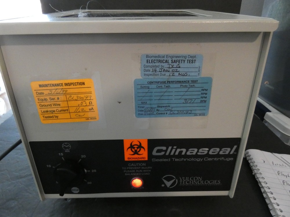 CLINASEAL CENTRAFUGE CS8C LAB TOOL
