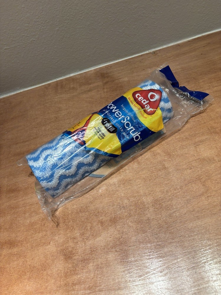The O-Cedar Microfiber Power Scrub Replacement Roller Mop Head Refill