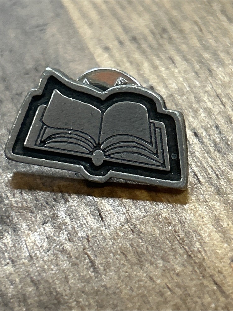 Danforth Pewter Book Lapel Pin Vintage