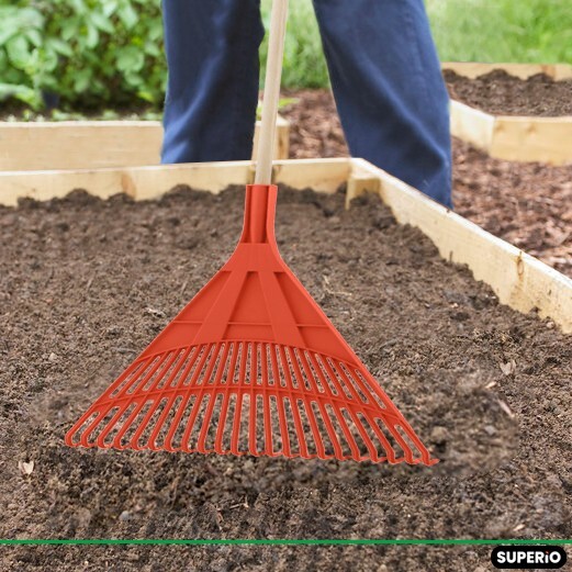 Garden Leaf Rake Orange 60" 2-Pack