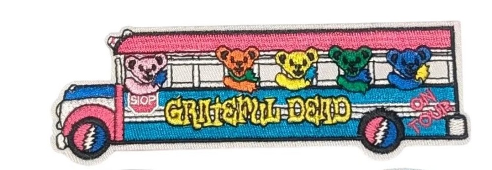 Grateful Dead Patch Bears In Bus  iron on patch  Embroidered
