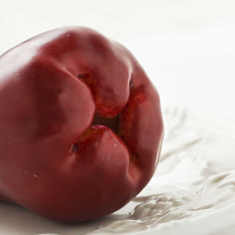 Artificial Red Vinyl Bell Fruit Pieces