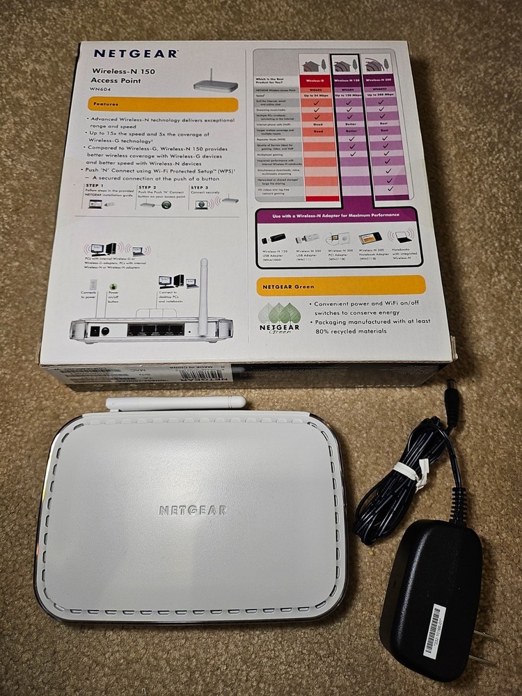 NetGear Wireless-N 150 Access Point WN604