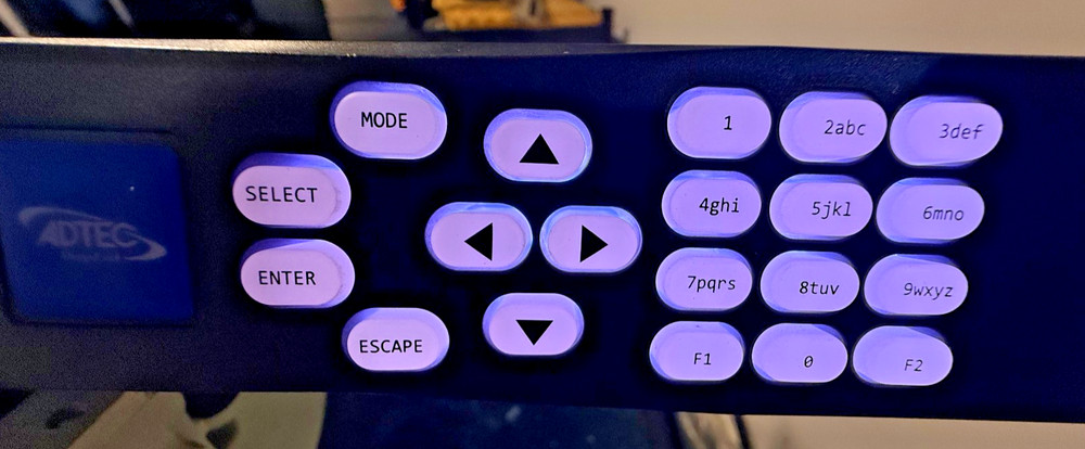 ADTEC EN-91 ENCODER, LOW HOURS, REMOVED FROM WORKING SYSTEM