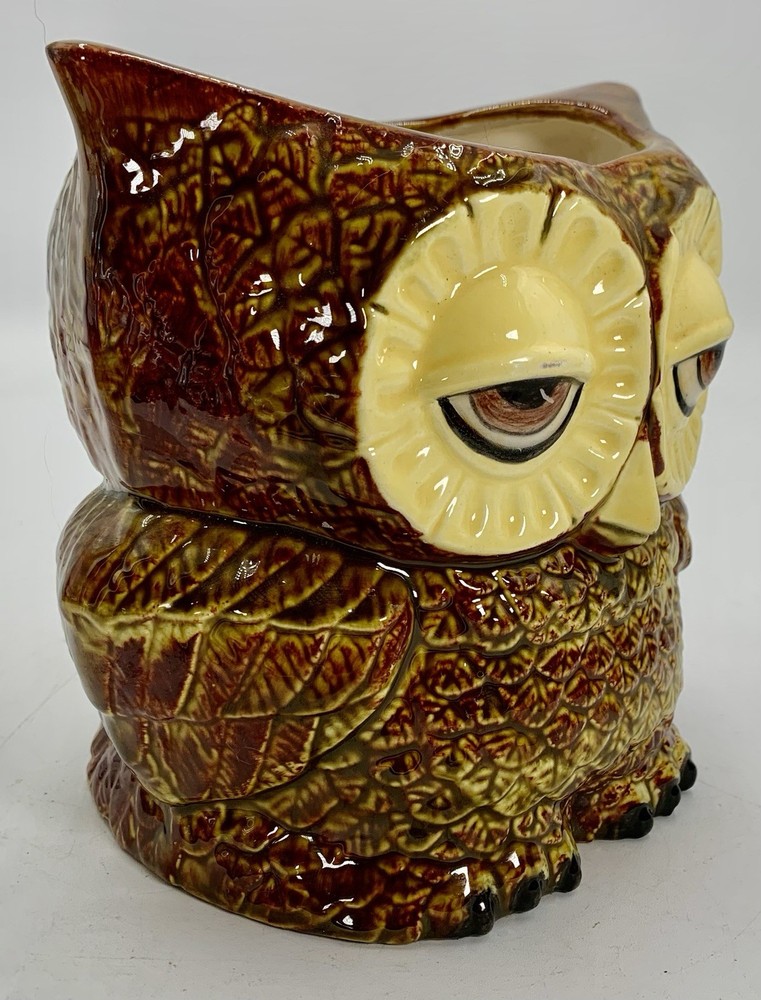 Claylicious Painted Ceramic Owl Planter Pot