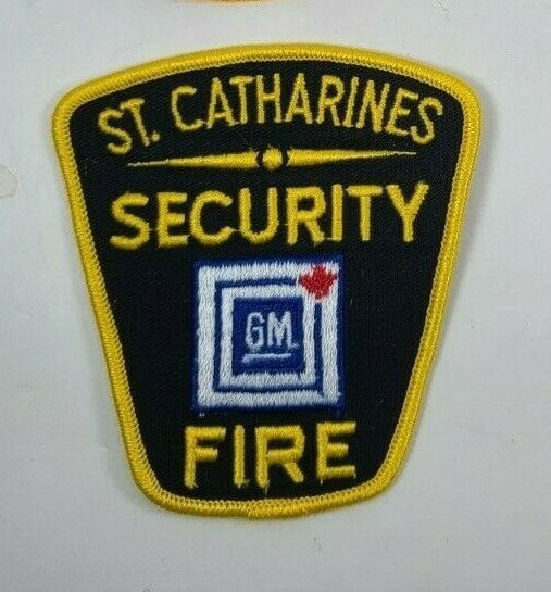 St Catharines GM General Motors Fire Security Services Embroidered Patch 4" New