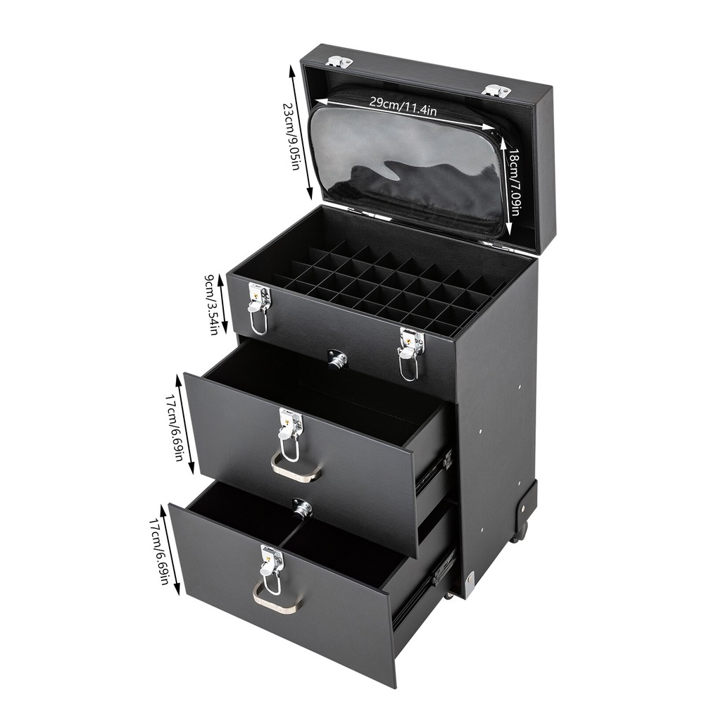 Multi-layer Large-capacity Rolling Makeup Train Case Cosmetic Case Luggage Box