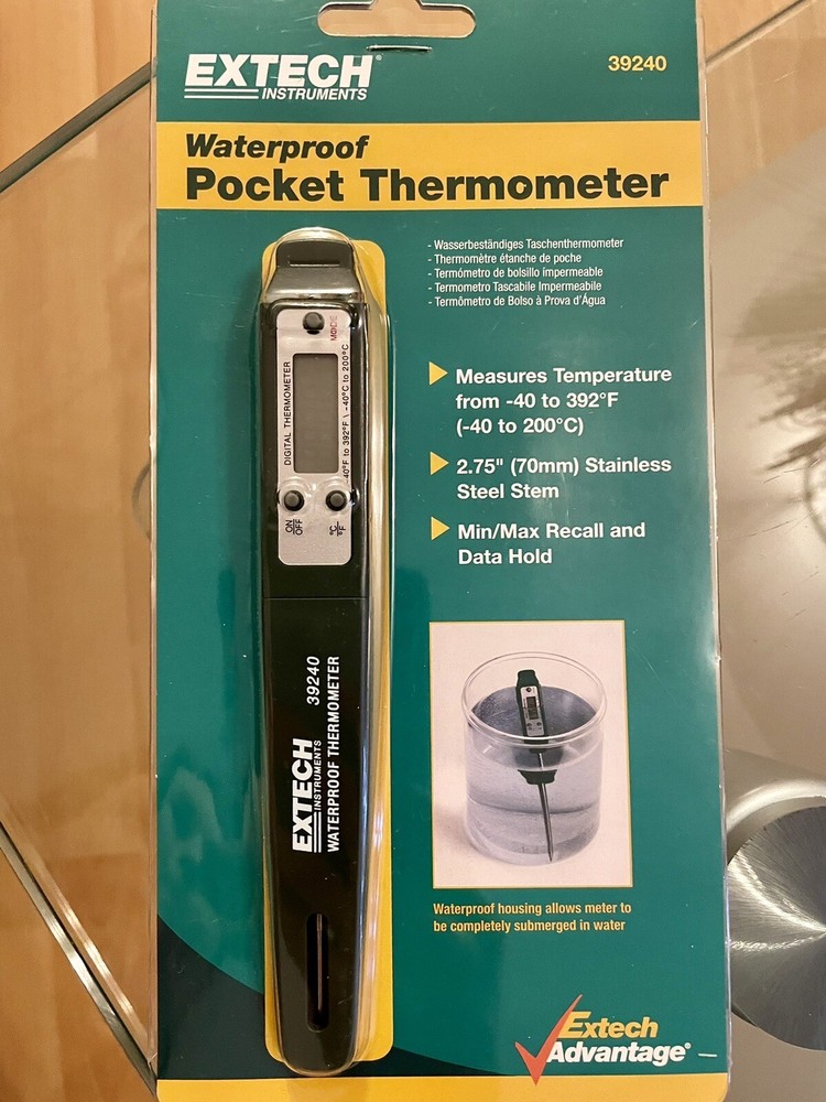 EXTECH Advantage : INSTRUMENTS 39240 Waterproof Pocket Thermometer