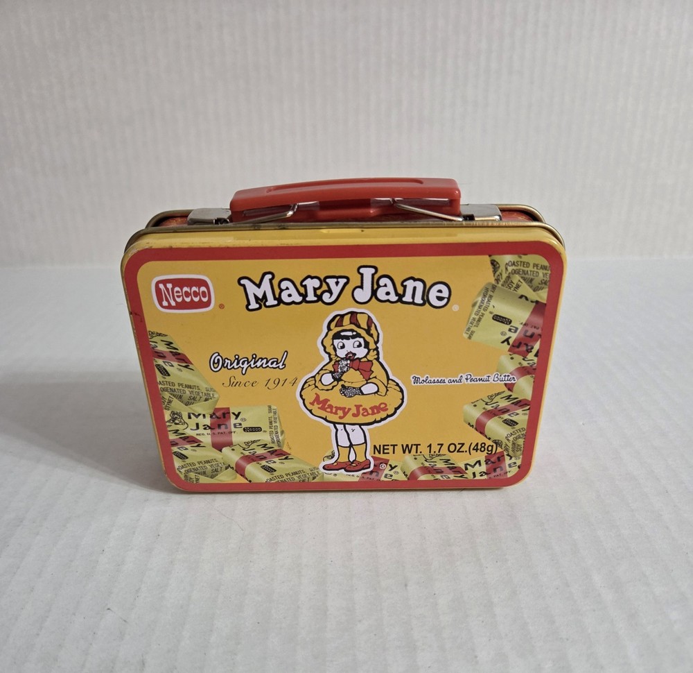 Necco Mary Jane Candy Tin Miniature Lunchbox Empty 2007