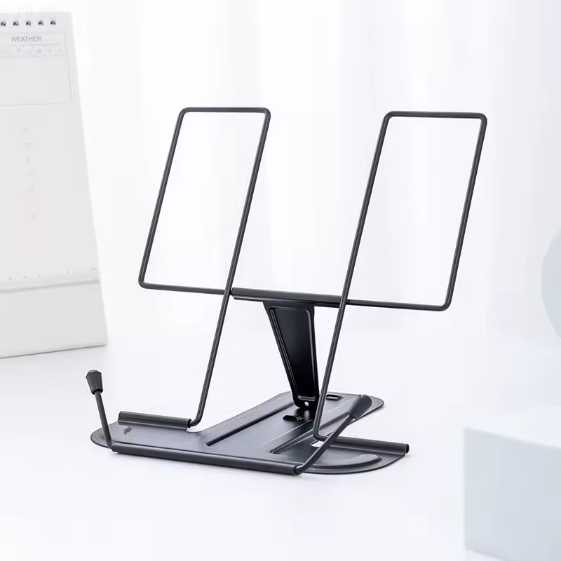 Foldable Metal Reading Stand Adjustable Book Holder for Study & Music Sheets