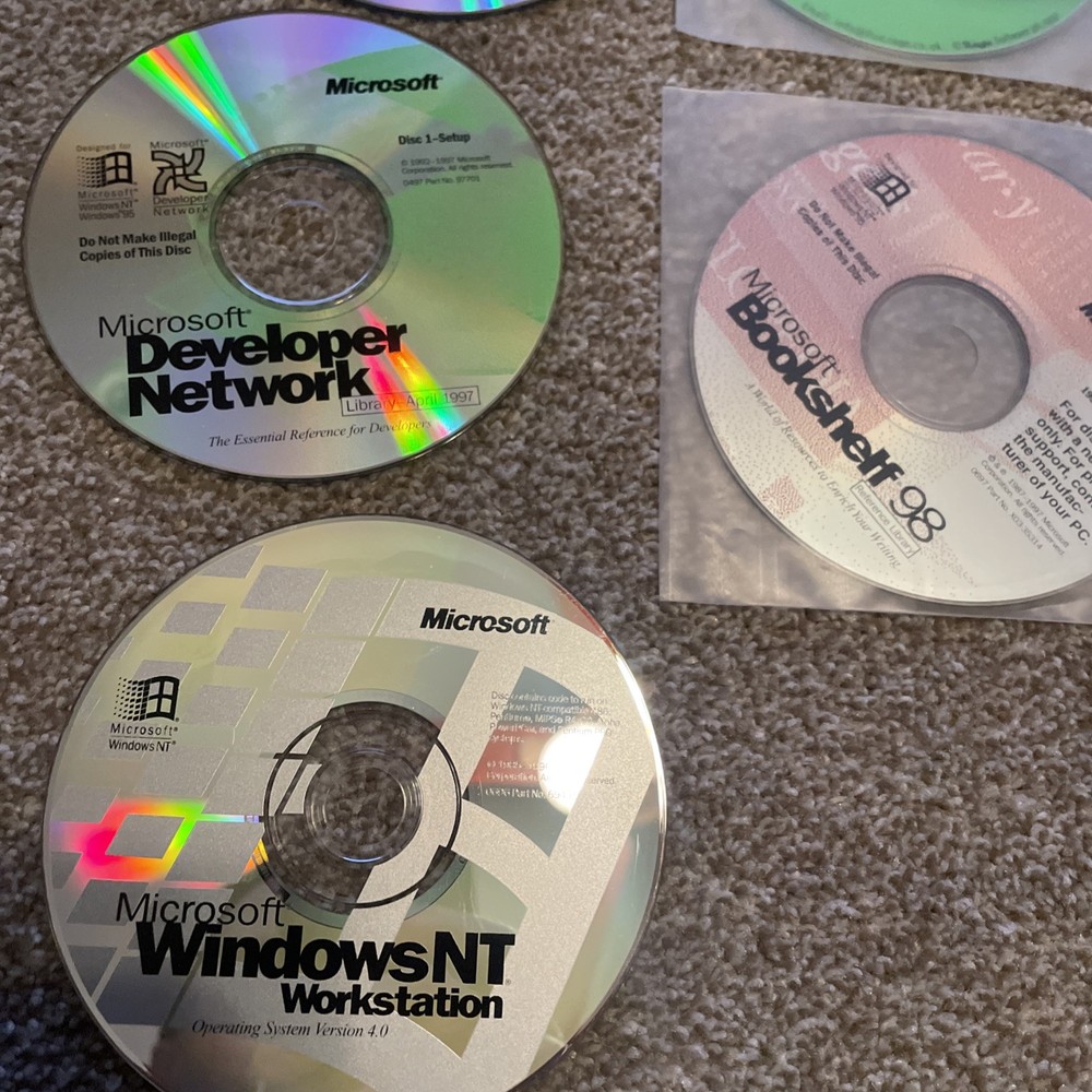 13 Vintage Computer Windows System Software CDs Disks Developer Visual C++ Etc