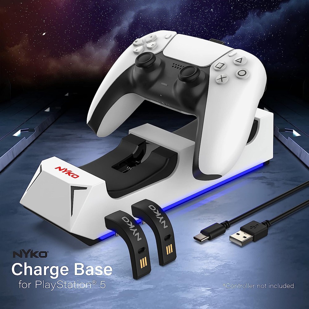 NYKO [ Charge Base Dual ] DualSense Controller Charging Station (PS5) New