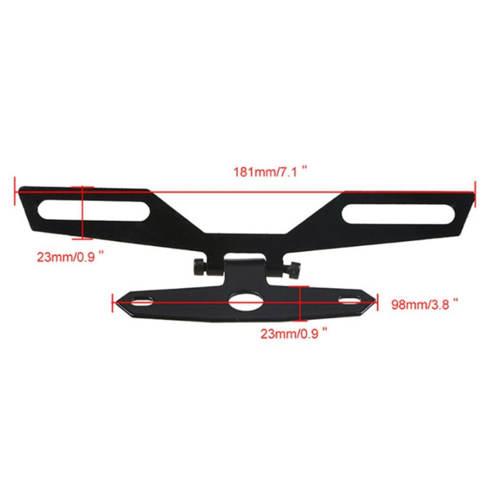 1pcs Motorcycle License Plate Bracket Taillight Fixed Folding Number Plate Frame