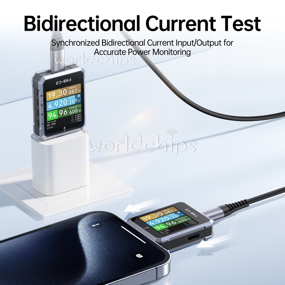 FNIRSI FNB-C2 Multifunction USB Tester Current Volt Power Meter charging Tester