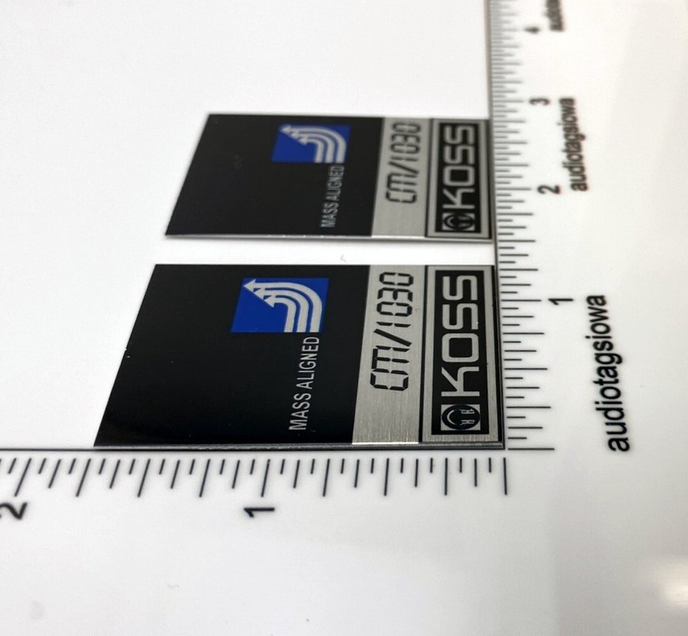 Koss CM 1030 Speaker Badge Logo Emblem Pair