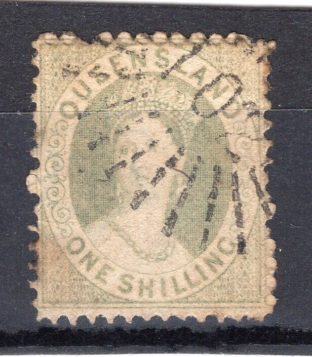 BRITISH QUEENSLAND, YV # 28, USED