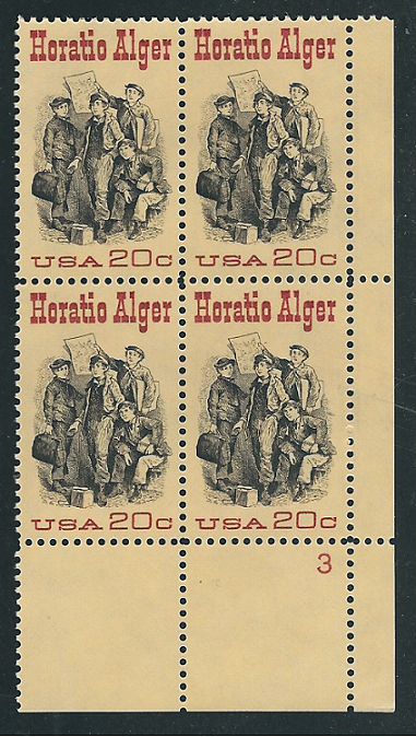Scott # 2010...20 Cent.... Horatio Alger... Plate Block