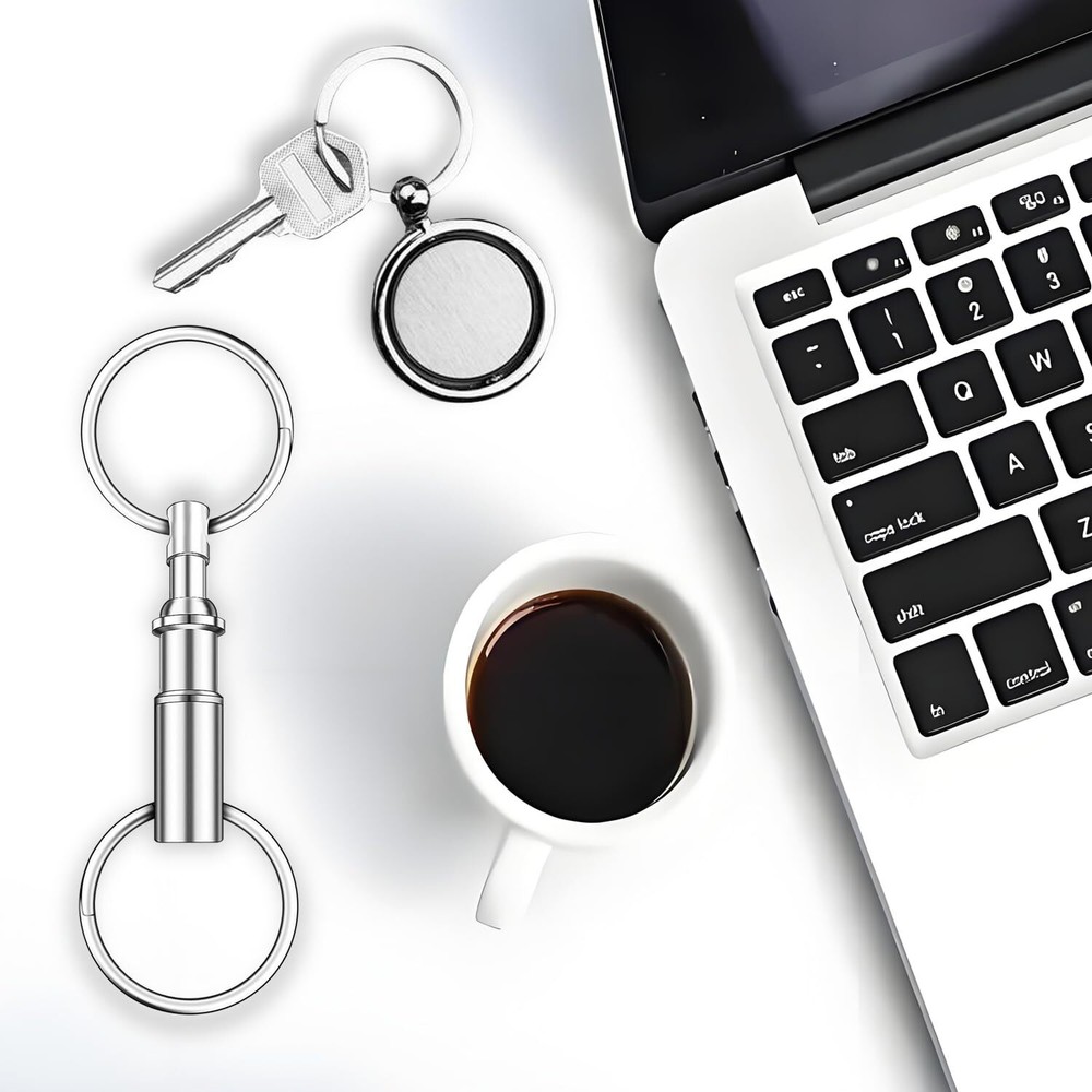 5 Pack Quick Release Keychain Detachable Pull Apart Keychain Dual Pull Apart Key