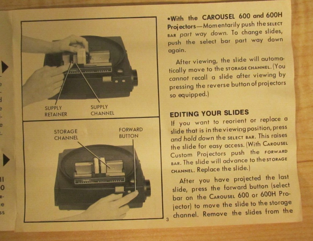 Vintage Kodak Carousel Stack Loader No. B40 Instructions Included Cat 151 4249