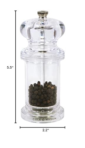 Cole & Mason 505 Refillable Spice Mill - Kitchen & Home Accessory - Table Pep...