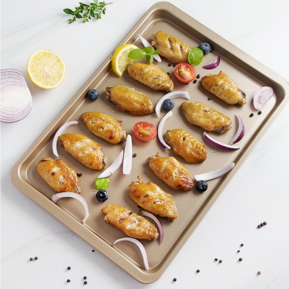 Nonstick Carbon Steel 14.5 Inch Rectangular Baking Pan Cake Mold Bakeware