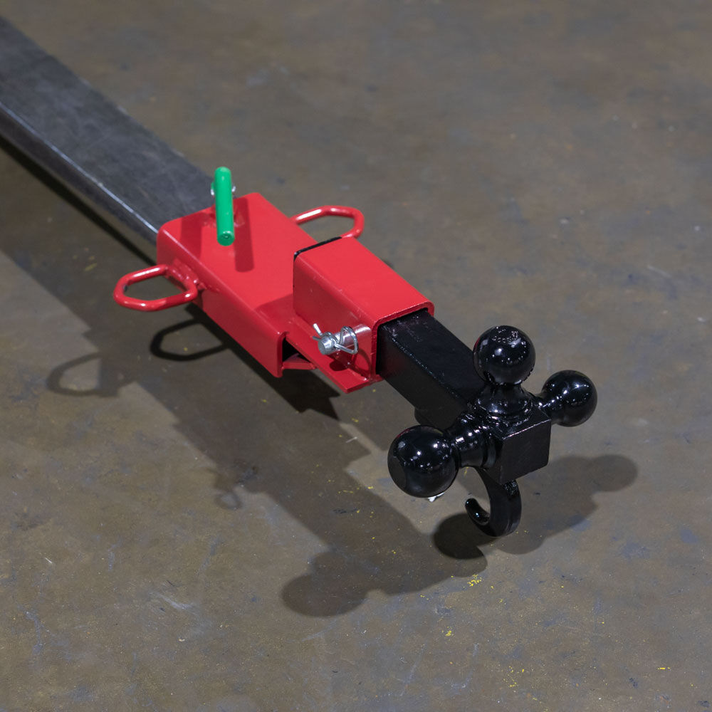 Titan Attachments Clamp On Forklift 2" Hitch Receiver, Single Pallet Fork Blade