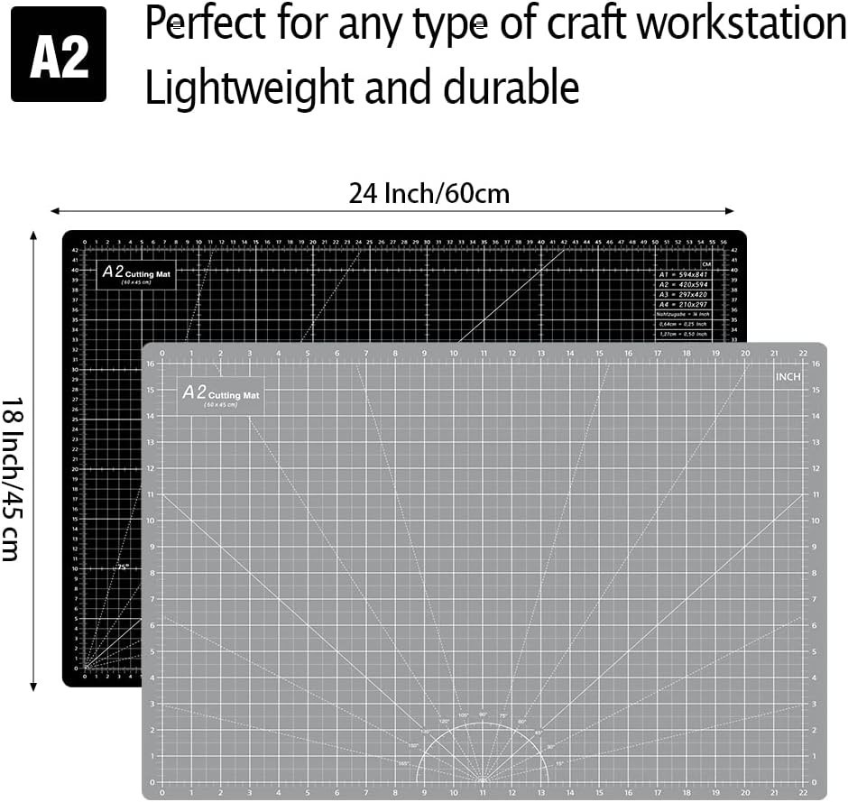 Self-Healing 18x24” Double-Sided Cutting Mat - Suitable for All Crafting Needs