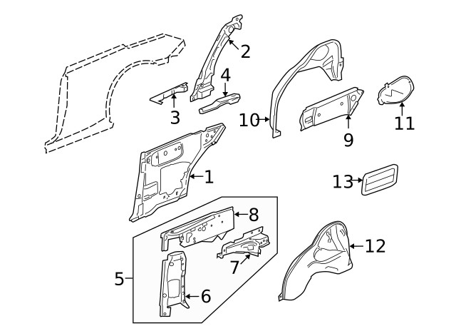 Genuine GM Outer Reinforced 15863764