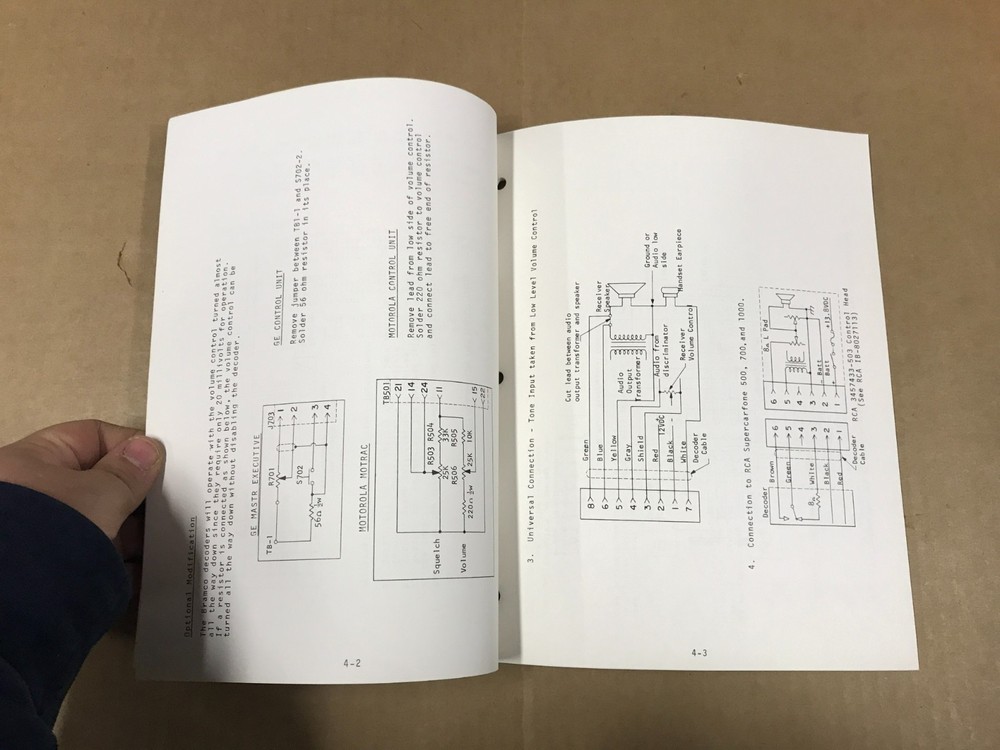 Vintage Bramco Tone-Phone Decoder Maintenance Manual #515