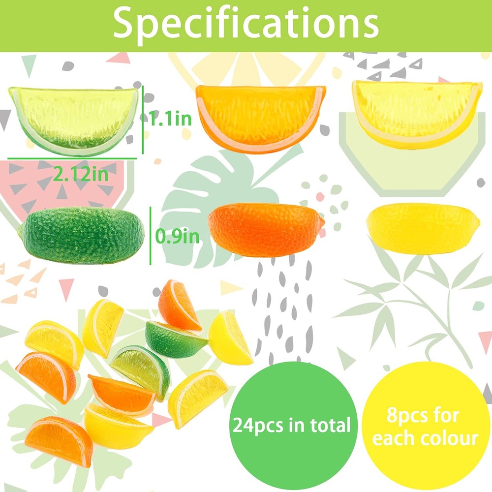 CCINEE 24PCS Artificial Lemon Blocks,Realistic 24pcs Blocks