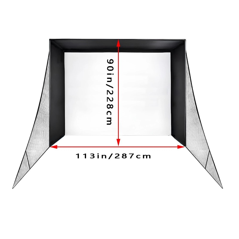 10FT Practice Golf Simulator Enclosure Net Training Aid Commercial Quality