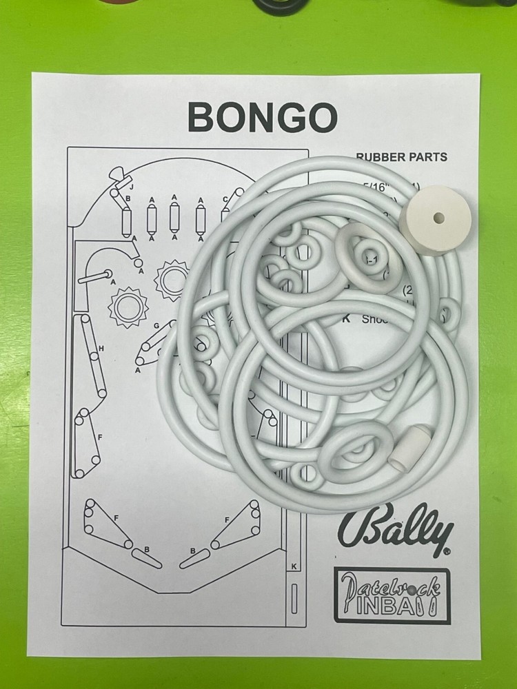 1964 Bally Bongo Pinball Machine Rubber Ring Kit